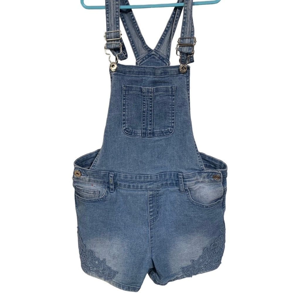 Girls George Light Blue Denim Overalls